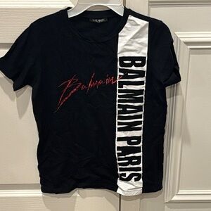 Balmain Kids Tee in Black, White, and Red